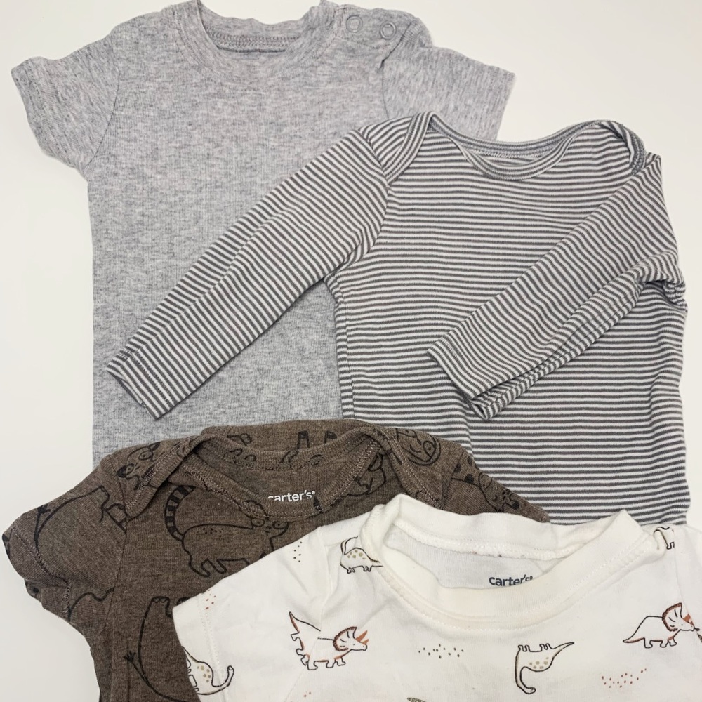 3-6M Carters Basics Onesies 4pc. Bundle